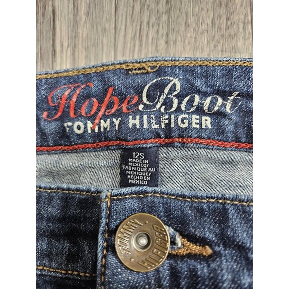 Tommy Hilfiger Jeans Womens 12 Short Blue Hope Boot Bootcut Denim Medium Wash - Picture 4 of 10